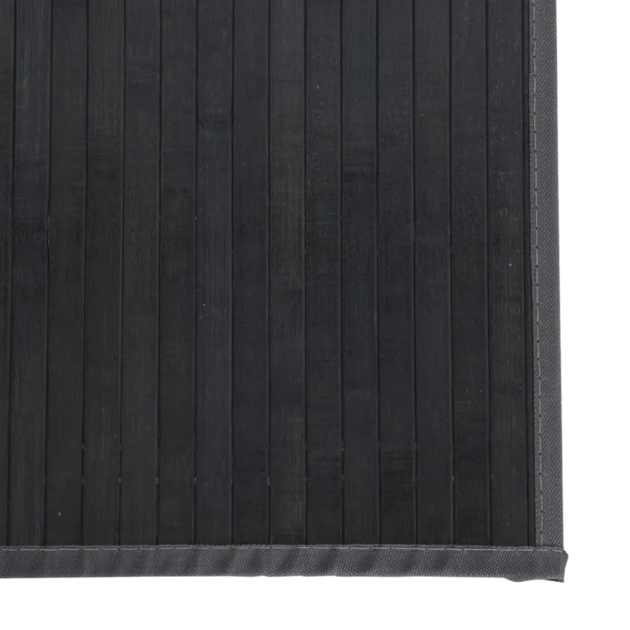 Tapis rectangulaire gris 60x100 cm bambou - 6