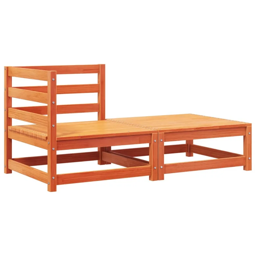 Canapé d'angle de jardin avec coussins et repose-pieds - 4