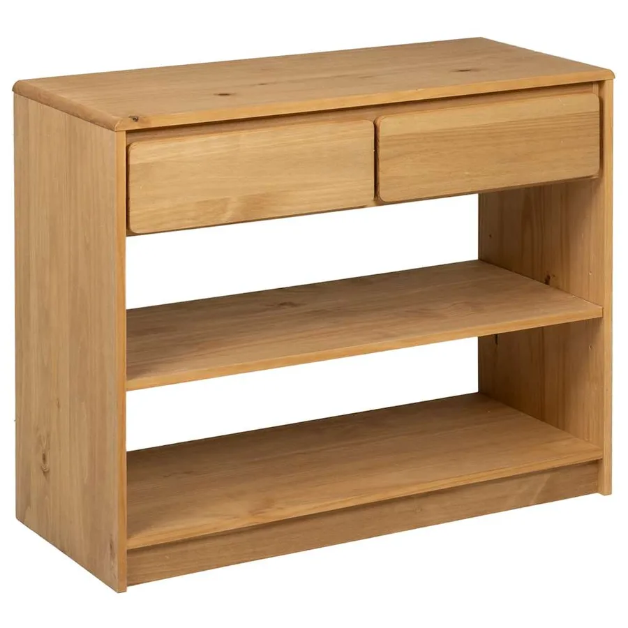 Table console SAUDA chêne 89,5x36,5x73 cm bois de pin massif - 2