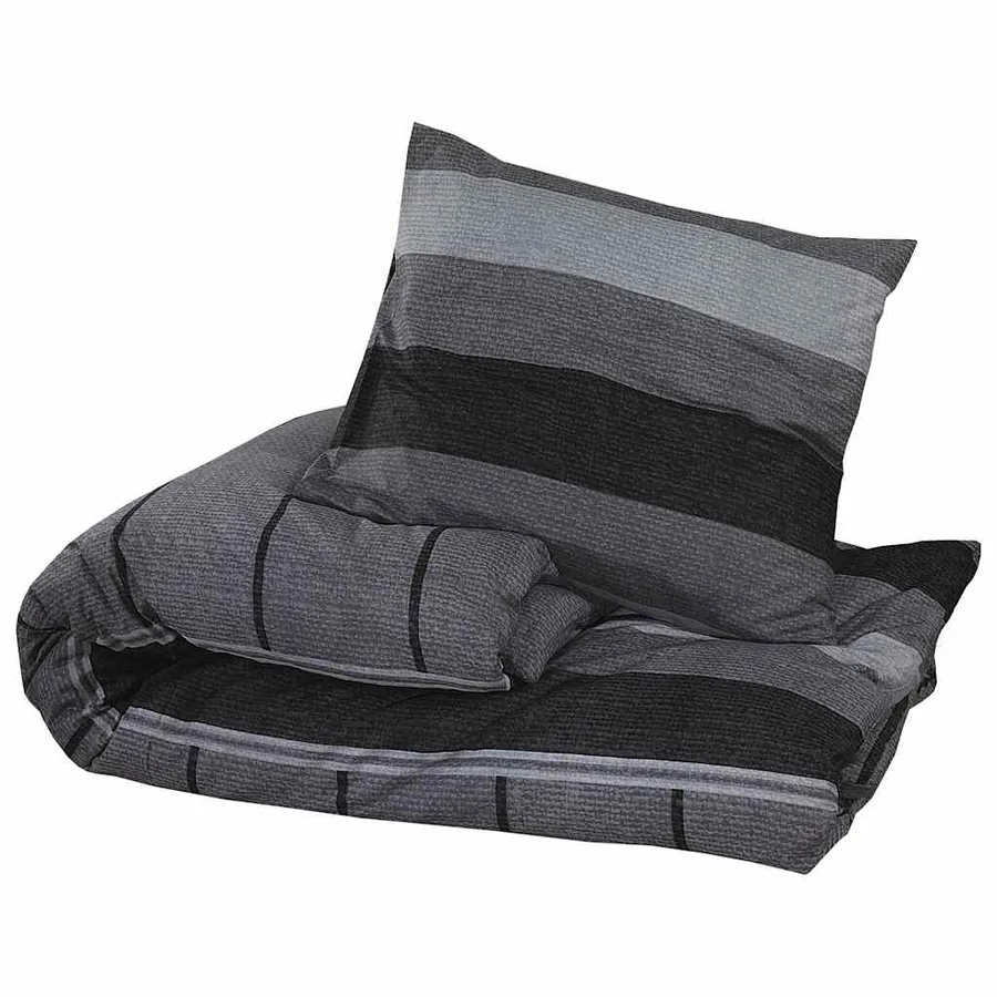 Ensemble de housse de couette gris foncé 140x200 cm Coton - 3