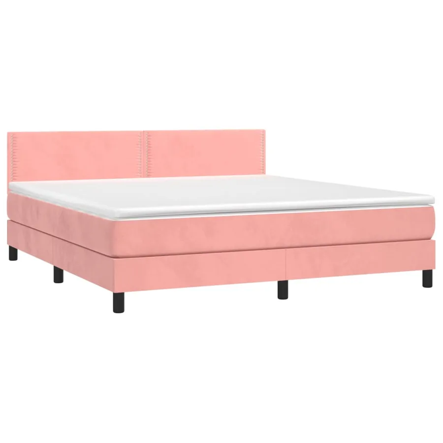 Sommier à lattes de lit avec matelas LED Rose 180x200 cm - 4