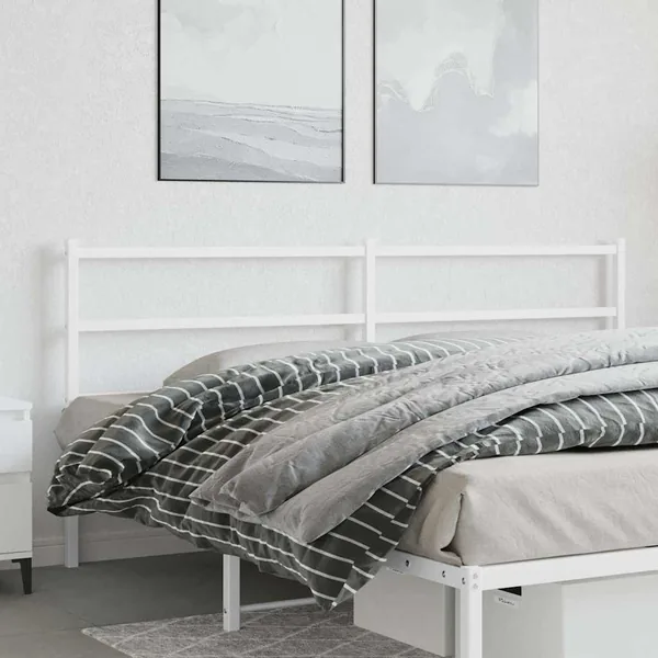 Tête de lit de remplacement métal blanc 200 cm