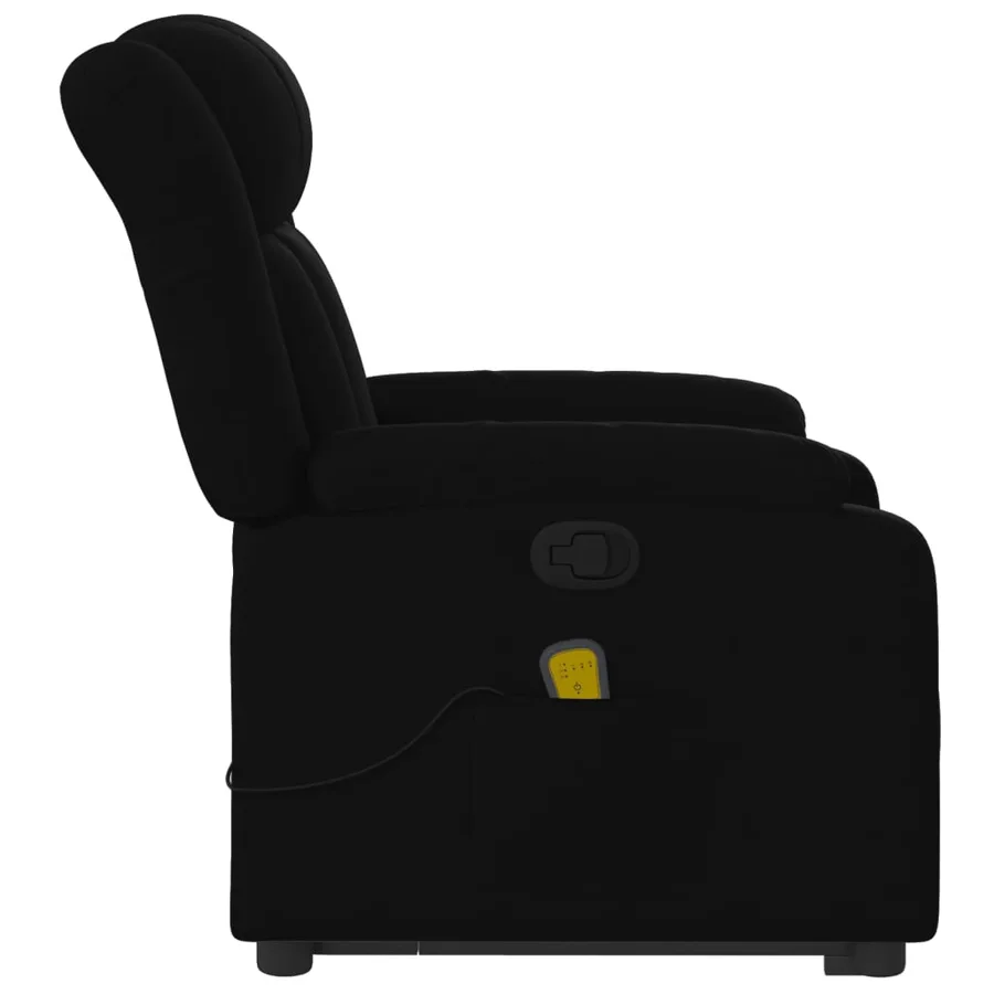 Fauteuil de massage inclinable Noir Tissu - 10