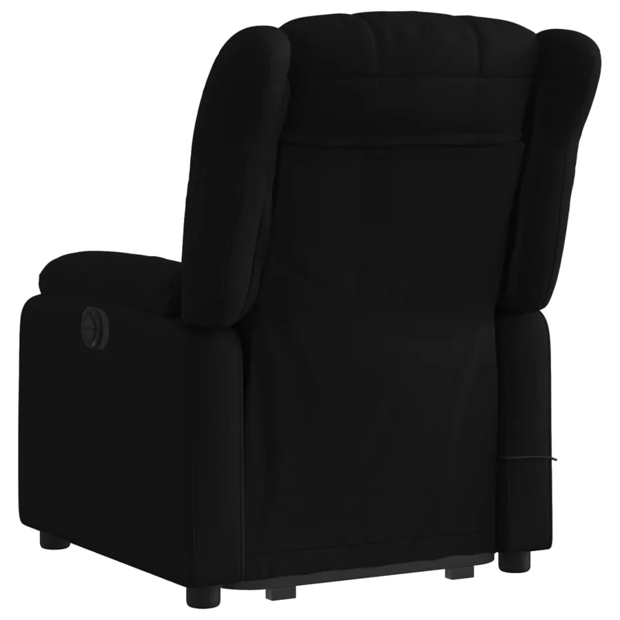 Fauteuil de massage inclinable Noir Tissu - 5