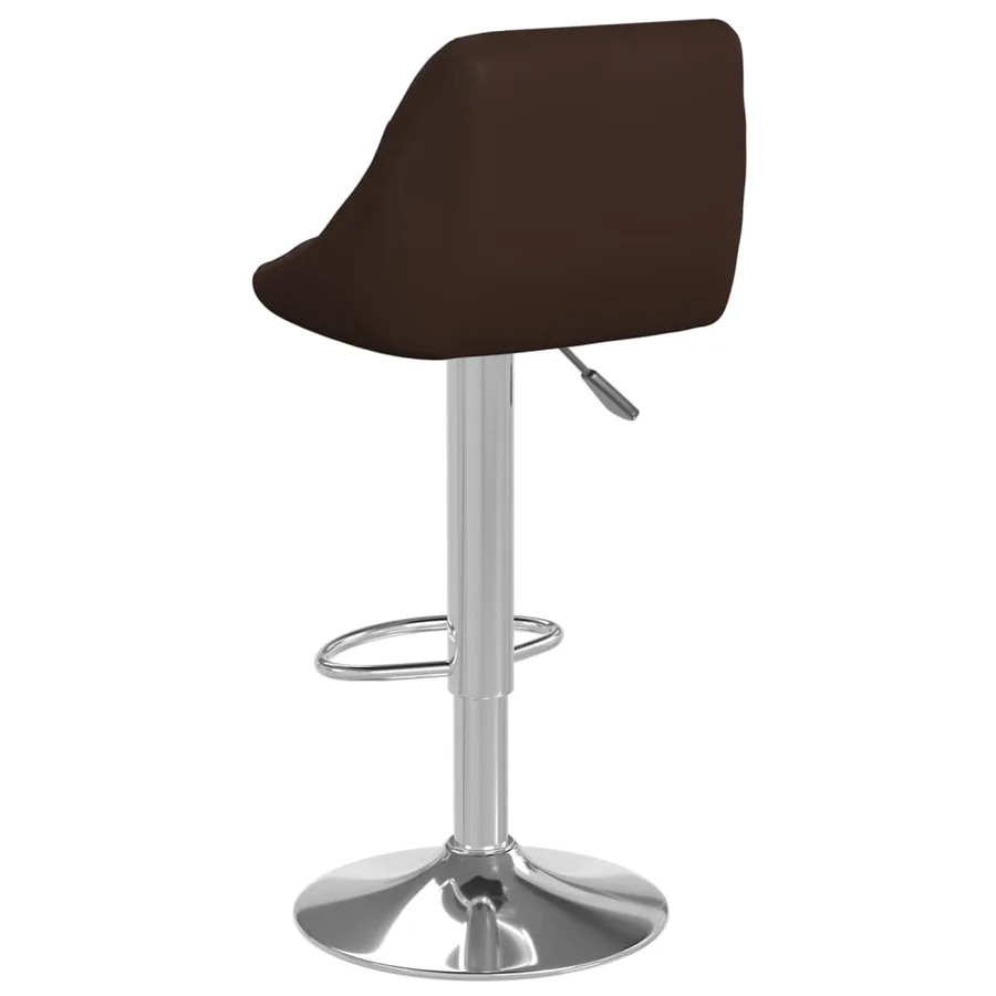 Tabourets de bar lot de 2 marron similicuir - 5