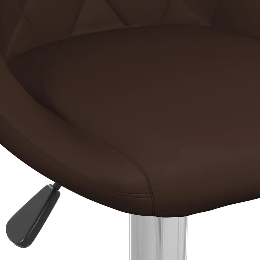 Tabourets de bar lot de 2 marron similicuir - 7