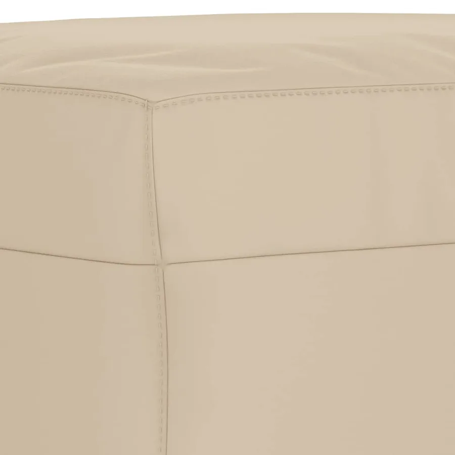 Ensemble de canapés 3 pcs avec coussins Crème Tissu microfibre - 8