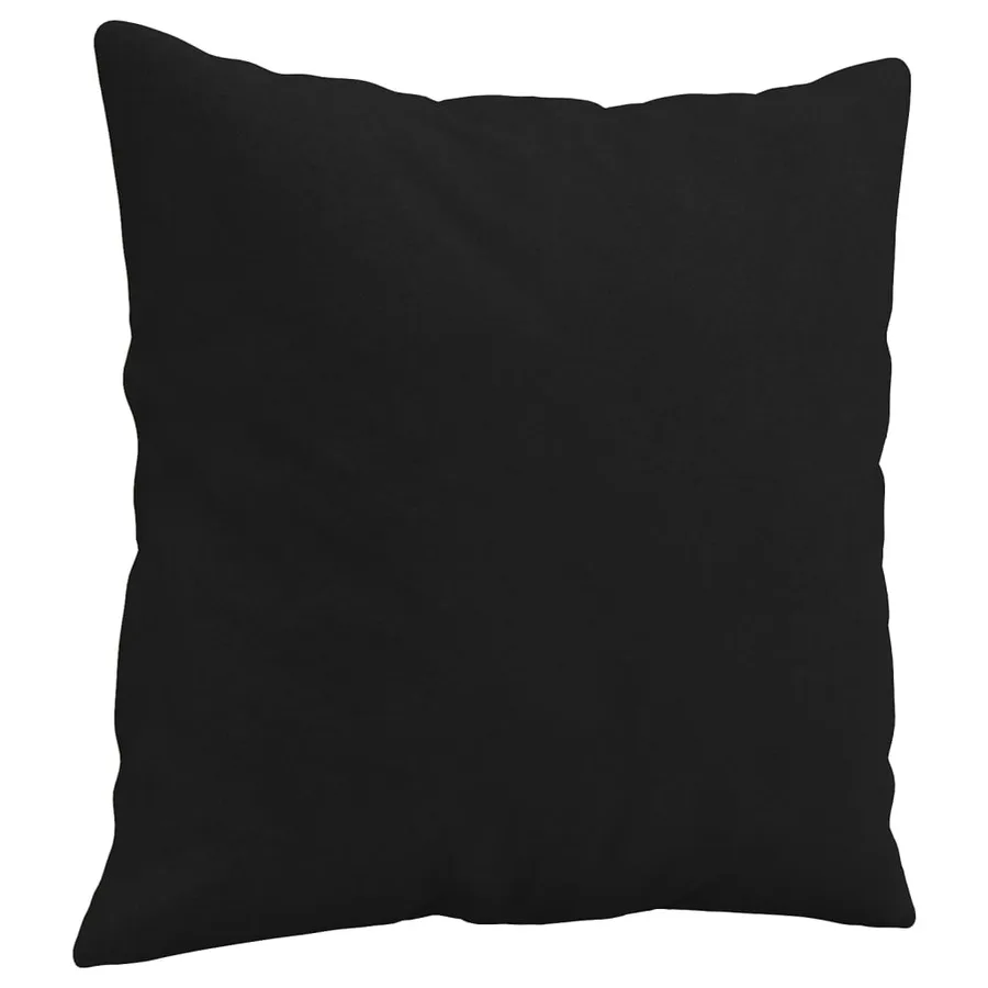 Ensemble de canapés 2 pcs avec coussins Noir Tissu microfibre - 5