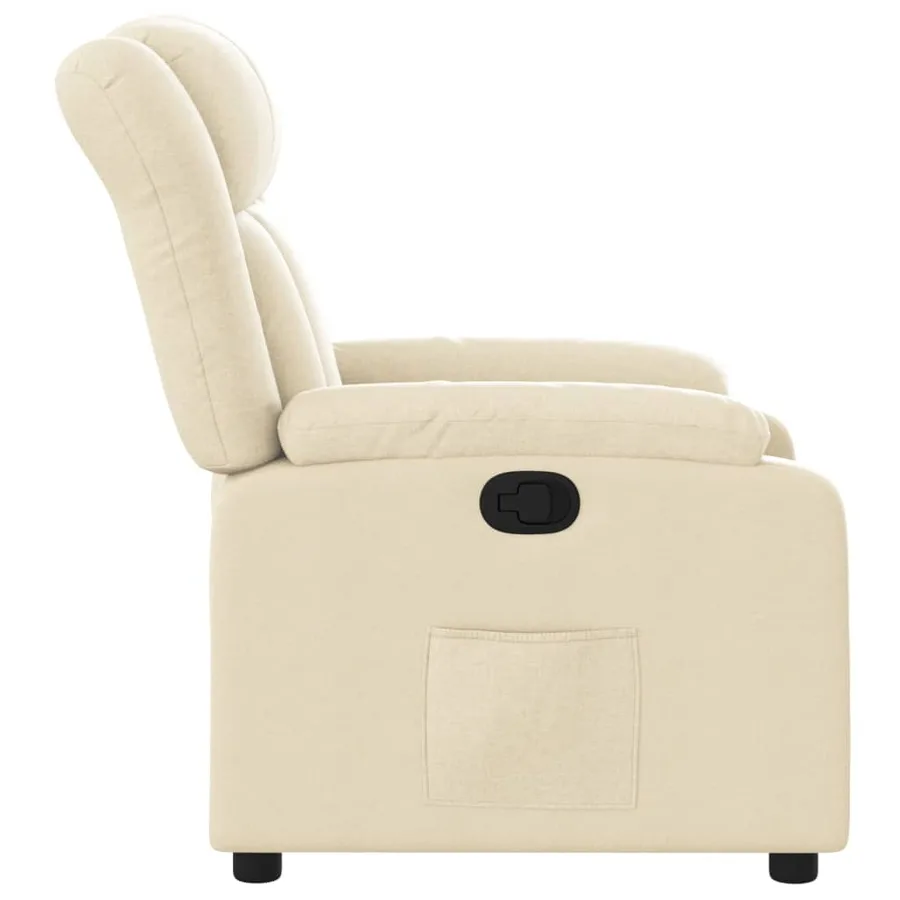 Fauteuil inclinable Crème Tissu - 7