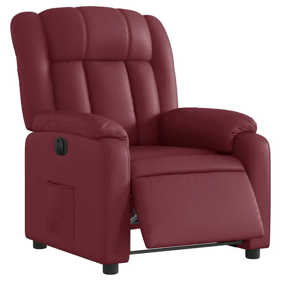 Fauteuil inclinable électrique Rouge bordeaux Similicuir - 3