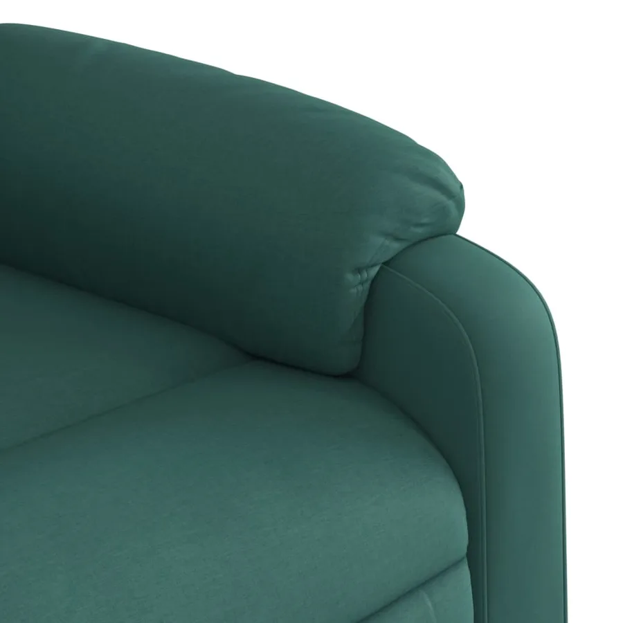 Fauteuil inclinable de massage vert foncé tissu - 9