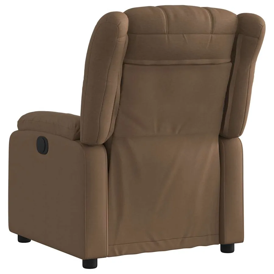 Fauteuil inclinable électrique Marron Tissu - 5