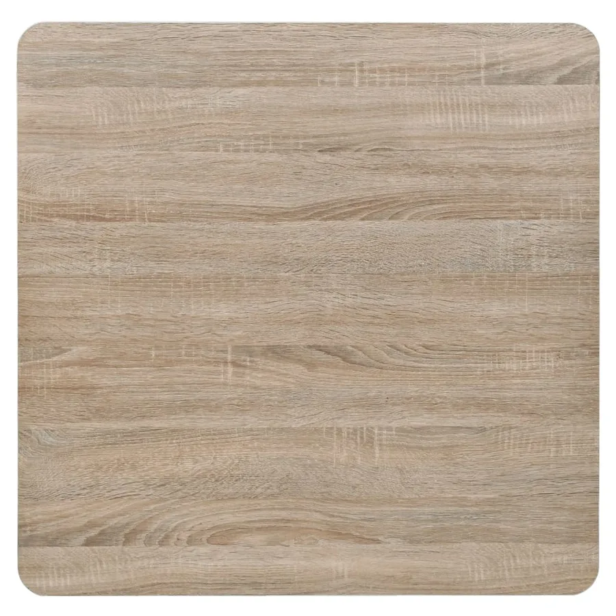 Table de bistro MDF et acier Carré 80x80x75 cm Couleur de chêne - 4