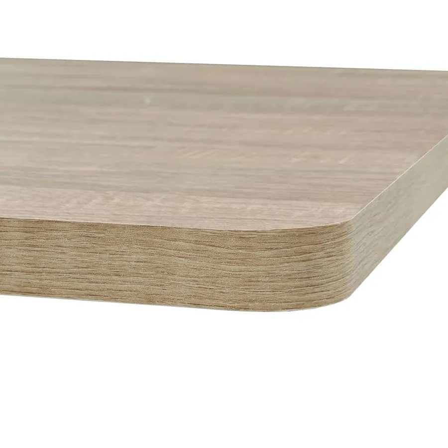 Table de bistro MDF et acier Carré 80x80x75 cm Couleur de chêne - 5