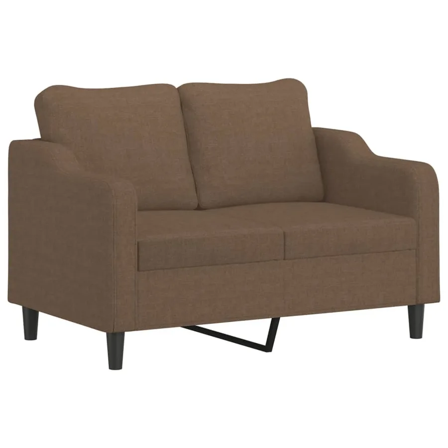 Canapé à 2 places Marron 120 cm Tissu - 2