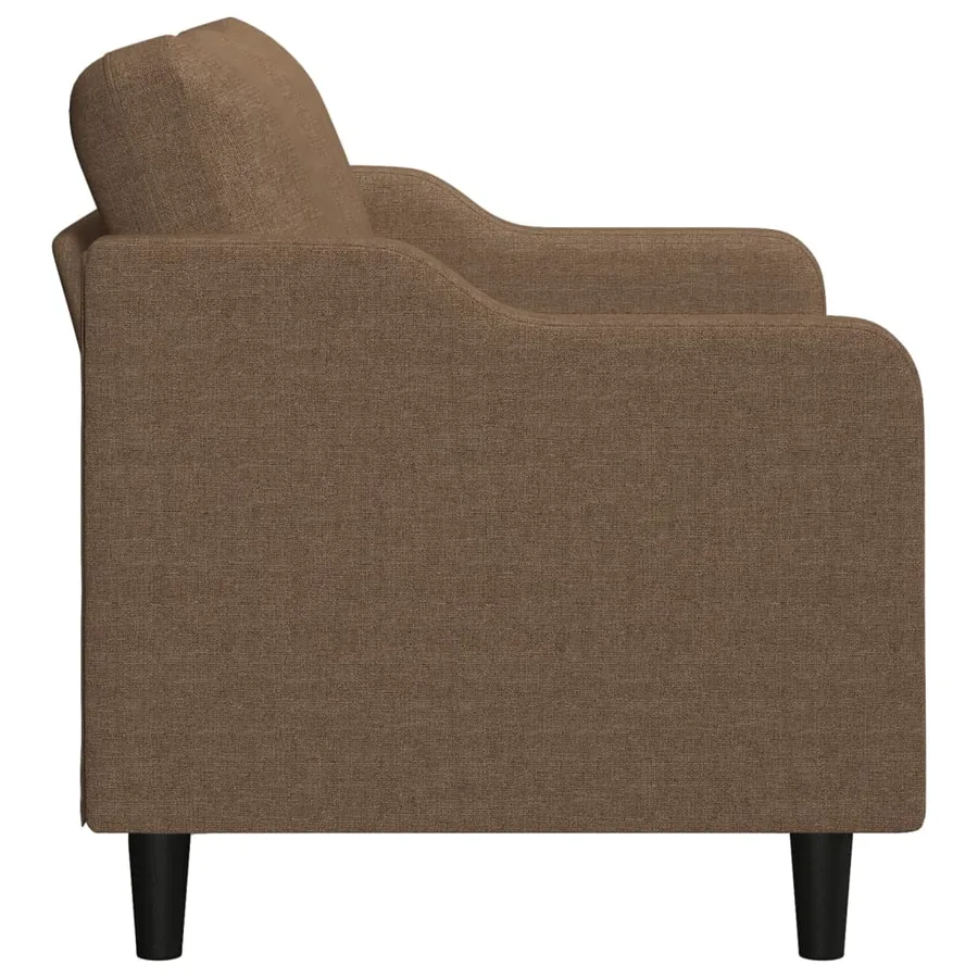 Canapé à 2 places Marron 120 cm Tissu - 4