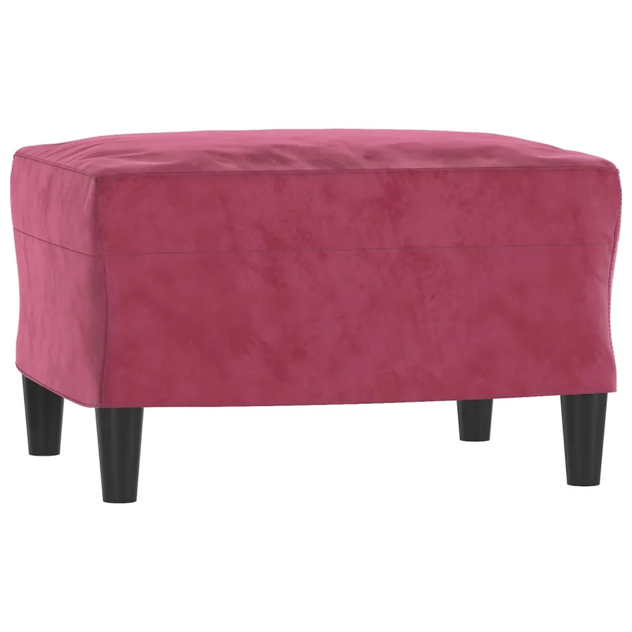 Ensemble de canapés 3 pcs rouge bordeaux velours - 5