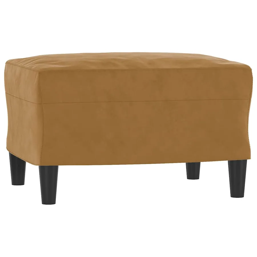 Ensemble de canapés 3 pcs avec coussins marron velours - 5