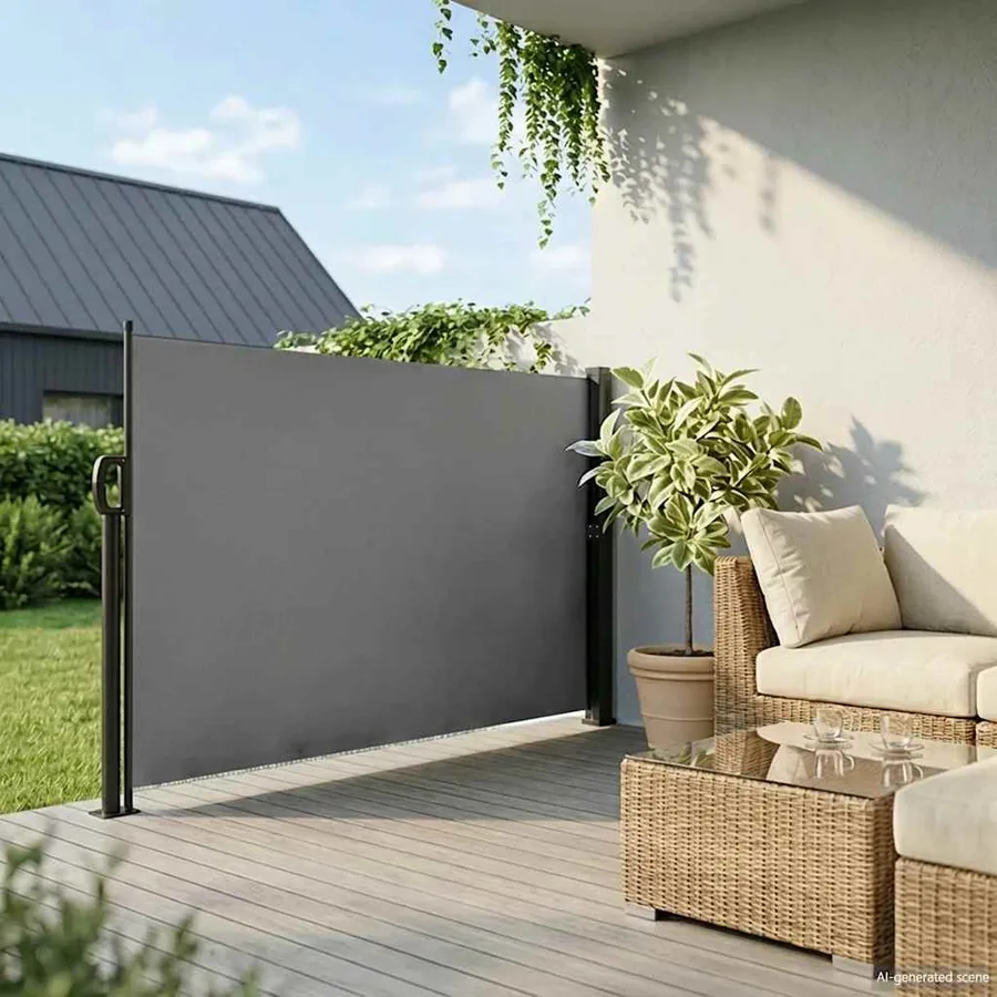 Auvent latéral rétractable anthracite 160x500 cm - 3