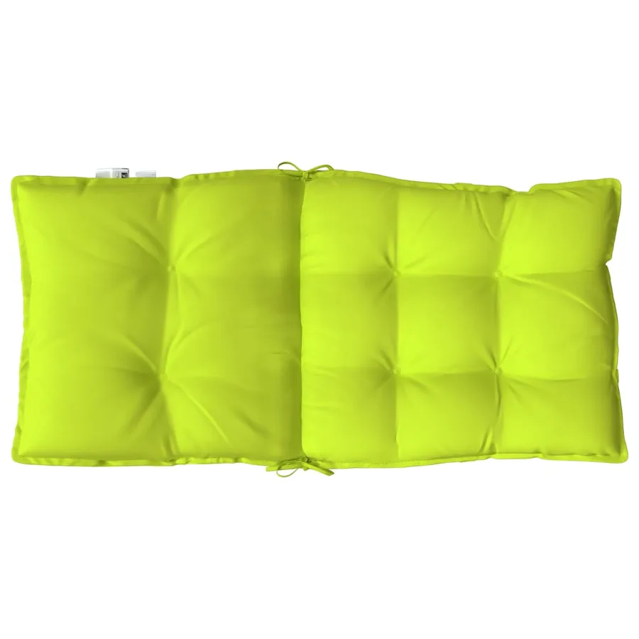 Coussins de chaise à dossier bas lot de 4 vert vif - 7