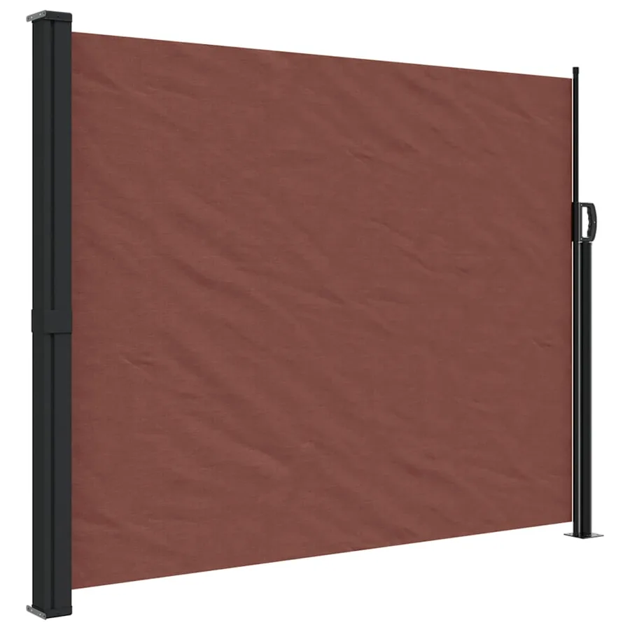 Auvent latéral rétractable marron 160x500 cm - 2