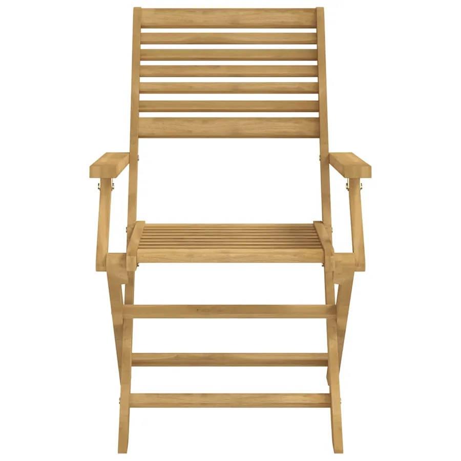 Chaises pliables de jardin lot de 2 bois massif d'acacia - 5