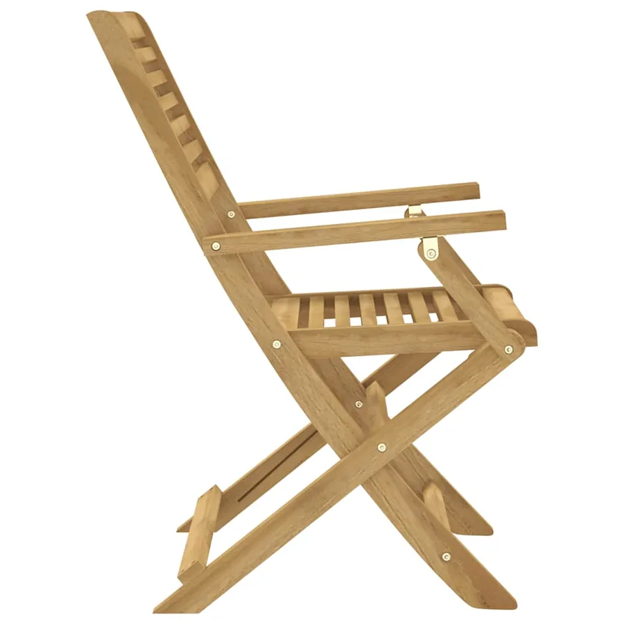 Chaises pliables de jardin lot de 2 bois massif d'acacia - 6