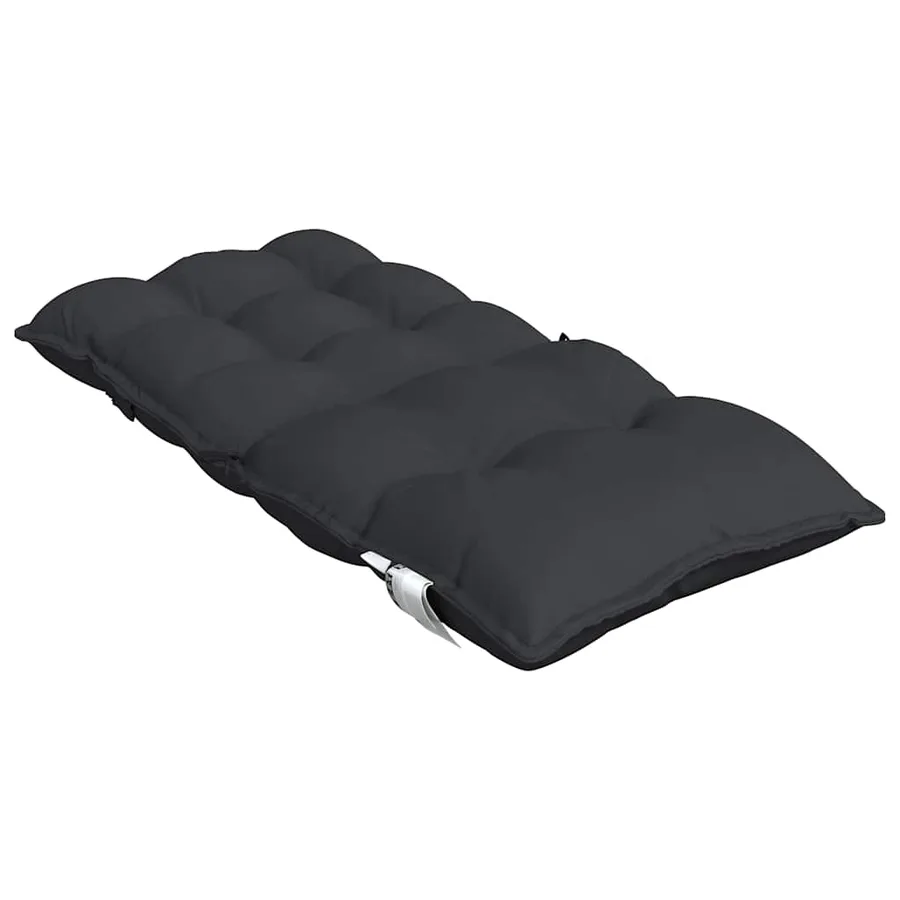 Coussins de chaise à dossier bas lot de 6 noir tissu oxford - 6