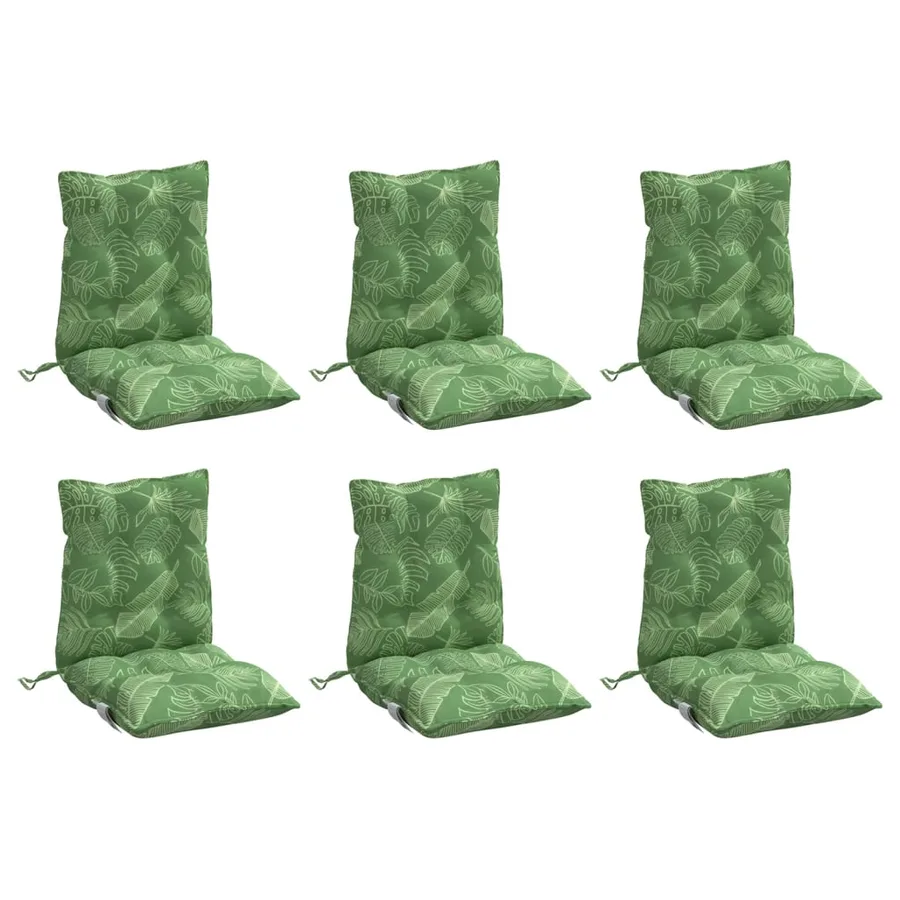 Coussins de chaise à dossier bas lot de 6 modèle de feuille - 3