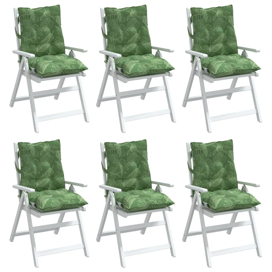 Coussins de chaise à dossier bas lot de 6 modèle de feuille - 4