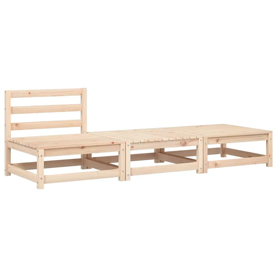 Canapé de jardin sans accoudoirs avec coussins et repose-pieds - 4