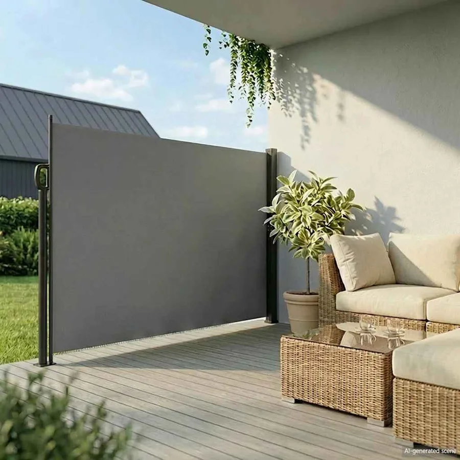 Auvent latéral rétractable anthracite 220x600 cm - 3