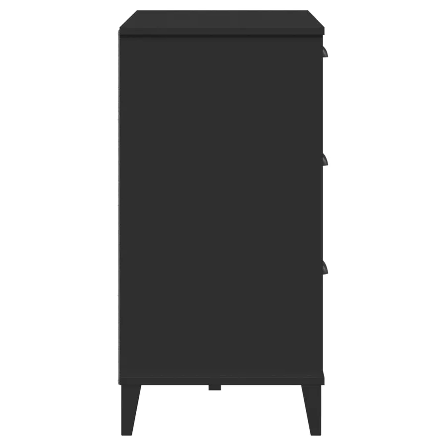 Buffet VIKEN noir 80x40x80 cm bois d'ingénierie - 7