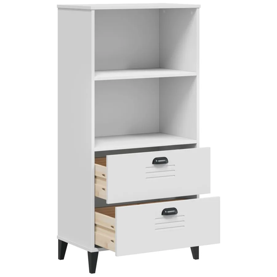 Bibliothèque VIKEN blanc 60x35x123 cm bois d'ingénierie - 5