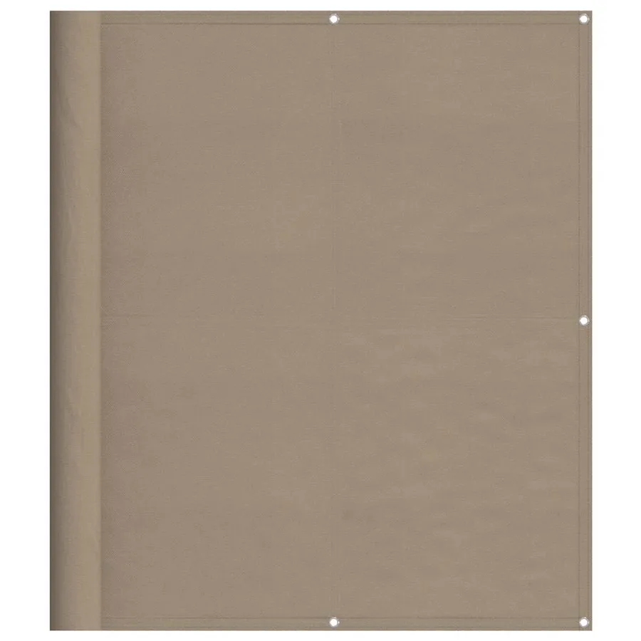 Écran de balcon taupe 120x1000 cm 100% polyester oxford - 2