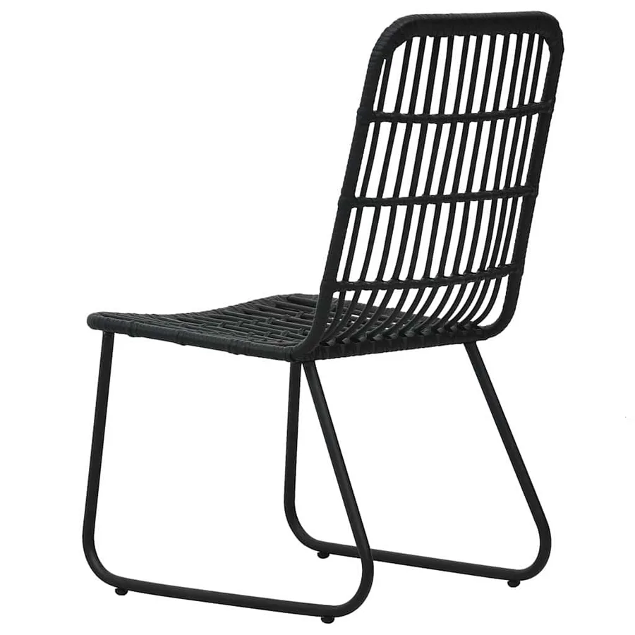 Ensemble à manger d'extérieur 7 pcs résine tressée et verre - 7