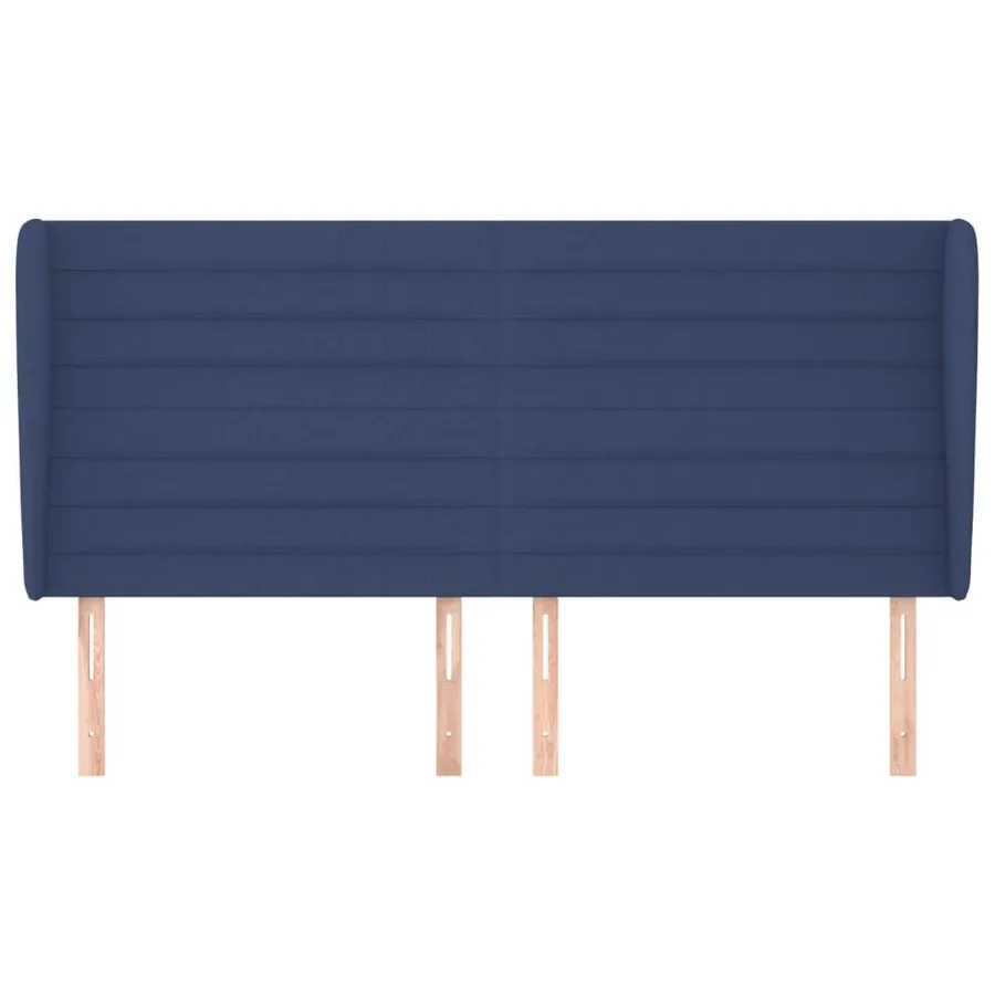 Tête de lit avec oreilles Bleu 183x23x118/128 cm Tissu - 3
