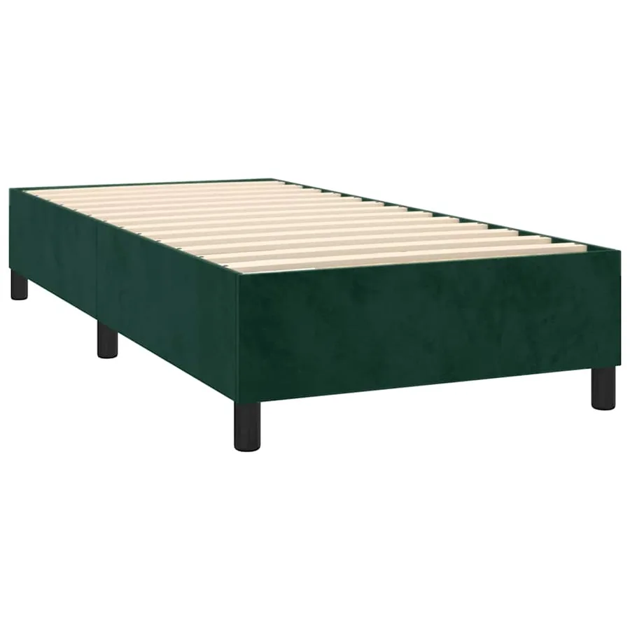 Sommier à lattes de lit avec matelas Vert foncé 100x200 cm - 4