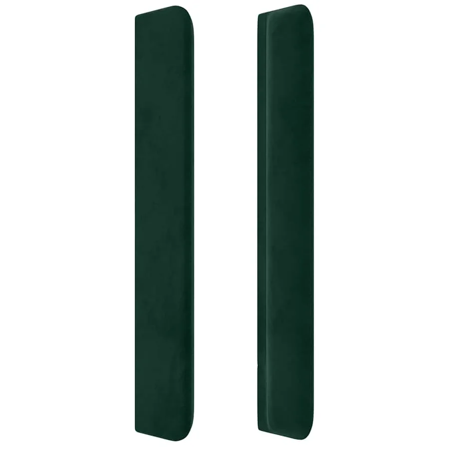 Tête de lit avec oreilles Vert foncé 203x16x118/128 cm Velours - 4
