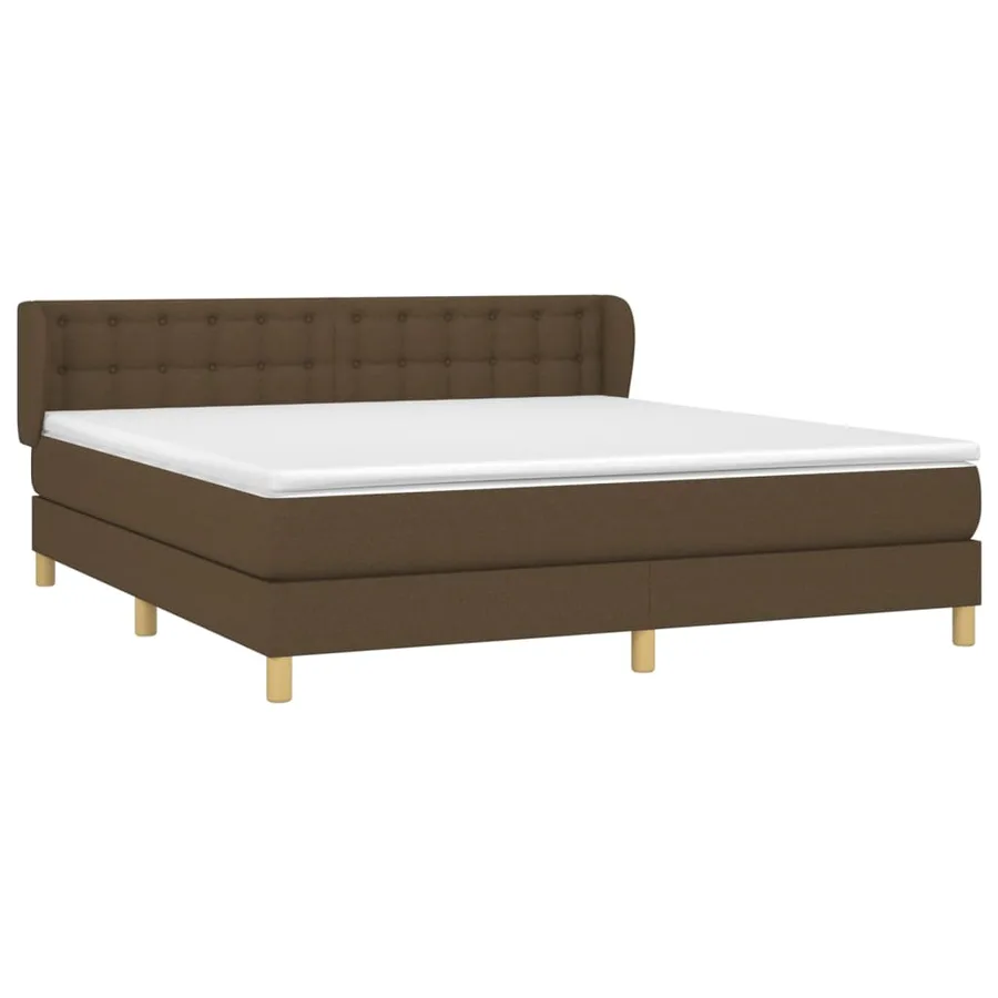 Sommier à lattes de lit avec matelas Marron foncé 160x200 cm - 3