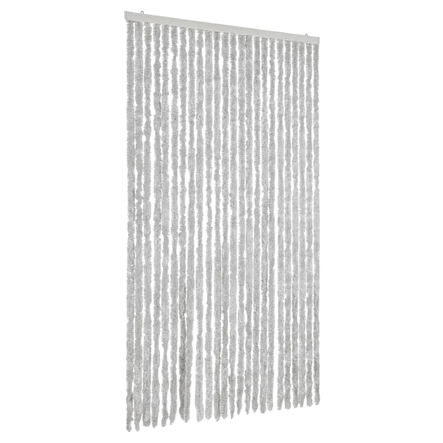 Rideau anti-mouches gris 100x220 cm chenille - 2