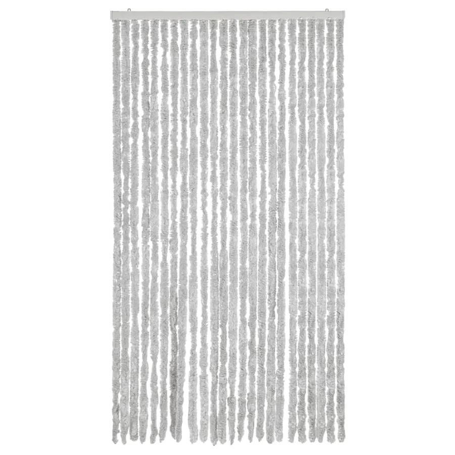Rideau anti-mouches gris 100x220 cm chenille - 3