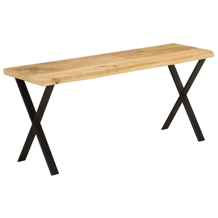Banc avec bord vivant 105 cm bois de manguier massif - 4