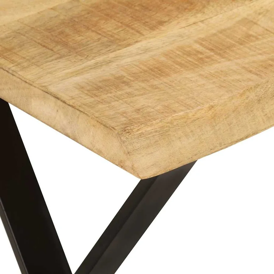 Banc avec bord vivant 105 cm bois de manguier massif - 6
