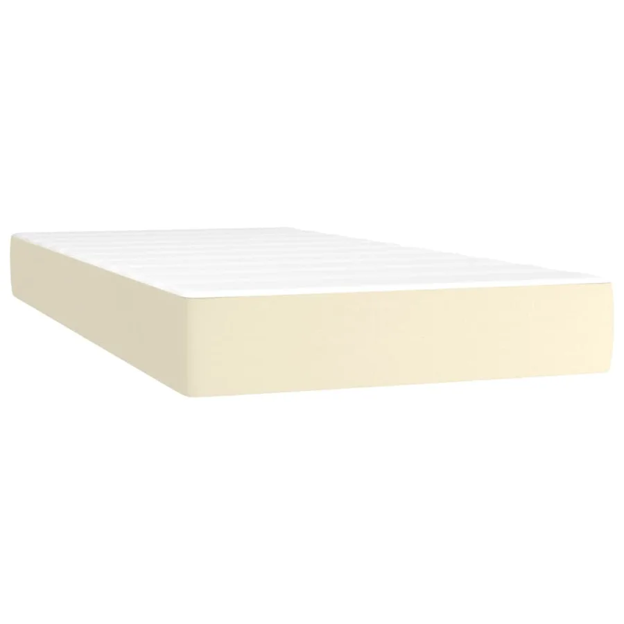Matelas de lit à ressorts ensachés fermeté moyenne Crème 90x190x20cm Similicuir - 2