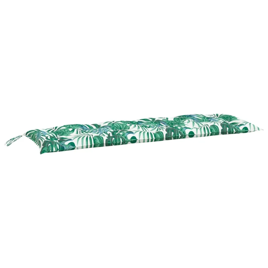 Coussin de banc de jardin motif de feuilles 150x50x7 cm - 4