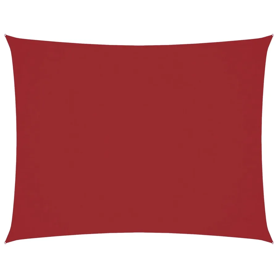 Voile de parasol tissu oxford rectangulaire 6x7 m rouge - 2