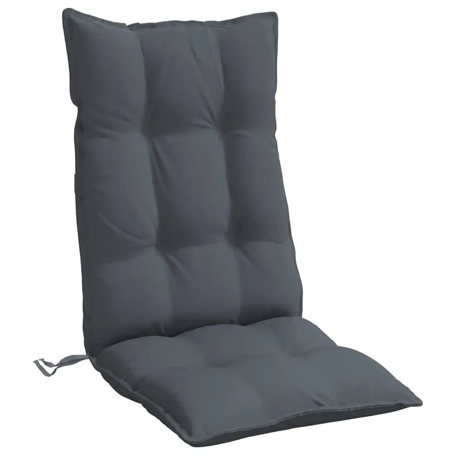 Coussins de chaise à dossier haut lot de 2 anthracite - 5