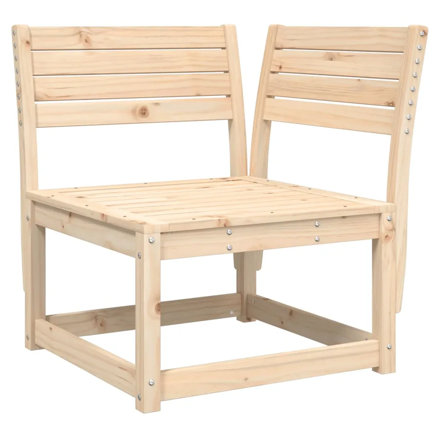 Canapé d'angle de jardin et coussins 73x73x78cm bois pin massif - 4