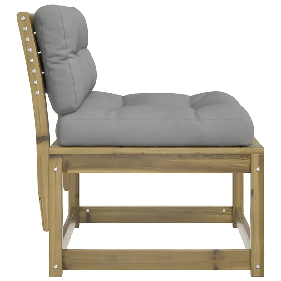 Canapés de jardin avec coussins 2pcs bois de pin imprégné - 7